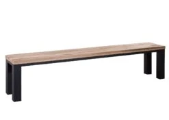 Banc 200x35 Chêne Sauvage Huilé Bianco VILLANDERS #225 -Massivmoebel24 48 130 200 1025 9