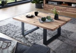 Table Basse 110x70 Chênes Sauvage Et Lombard Huilé Bianco MONTREUX #216