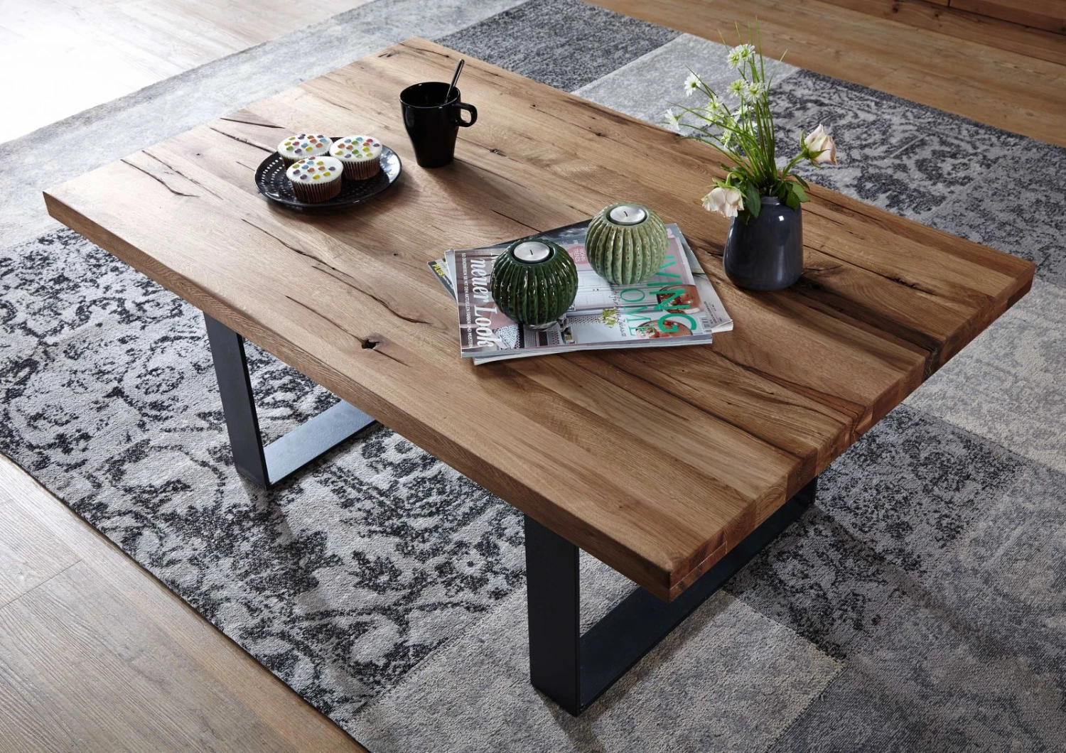 Table Basse 90x90 Chênes Sauvage Et Lombard Huilé Tabacco Brown MONTREUX #317 2 Table Basse 90x90 Chênes Sauvage Et Lombard Huilé Tabacco Brown MONTREUX #317 – Image 2