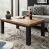 Table Basse 110x70 Chêne Sauvage Huilé Bois Naturel VILLANDERS #128