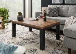 Table Basse 110x70 Chêne Sauvage Huilé Tabacco Brown VILLANDERS #328