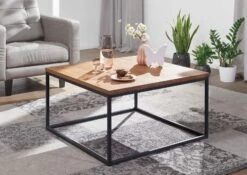 Table Basse 80x80 Chêne Sauvage Huilé Bois Naturel VILLANDERS #502