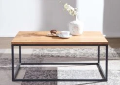 Table Basse 100x80 Chêne Sauvage Huilé Bois Naturel VILLANDERS #503 -Massivmoebel24 48 200 500 0003 3