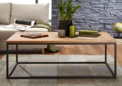 Table Basse 120x70 Chêne Sauvage Huilé Bois Naturel VILLANDERS #504 -Massivmoebel24 48 200 500 0004 3