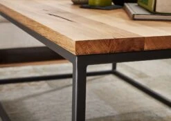 Table Basse 120x70 Chêne Sauvage Huilé Bois Naturel VILLANDERS #504 -Massivmoebel24 48 200 500 0004 4