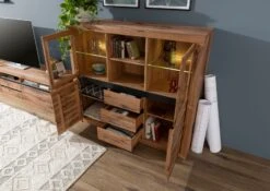 Buffet 160x45 Chênes Sauvage Et Lombard Huilé Tabacco Brown MONTREUX #242 11 Buffet 160x45 Chênes Sauvage Et Lombard Huilé Tabacco Brown MONTREUX #242 -Massivmoebel24 48 310 100 2042 4