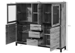 Buffet 166x40 Chêne Sauvage Huilé Tabacco Brown VILLANDERS #307 11 Buffet 166x40 Chêne Sauvage Huilé Tabacco Brown VILLANDERS #307 -Massivmoebel24 48 310 200 0007 8