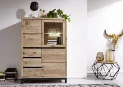 Buffet 103x40 Chêne Sauvage Huilé Bianco VILLANDERS #206 -Massivmoebel24 48 310 200 1006 3