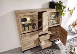 Buffet 166x40 Chêne Sauvage Huilé Bianco VILLANDERS #207 -Massivmoebel24 48 310 200 1007 3