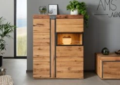 Buffet 110x45 Chênes Sauvage Et Lombard Huilé Bois Naturel NEW AMSTERDAM #05 -Massivmoebel24 48 310 511 0005 3