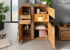 Buffet 110x45 Chênes Sauvage Et Lombard Huilé Bois Naturel NEW AMSTERDAM #05 -Massivmoebel24 48 310 511 0005 4