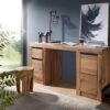 Bureau 150x50 Chênes Sauvage Et Lombard Huilé Bois Naturel MONTREUX #119