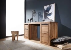 Bureau 150x50 Chênes Sauvage Et Lombard Huilé Bois Naturel MONTREUX #119 -Massivmoebel24 48 312 100 0019 4