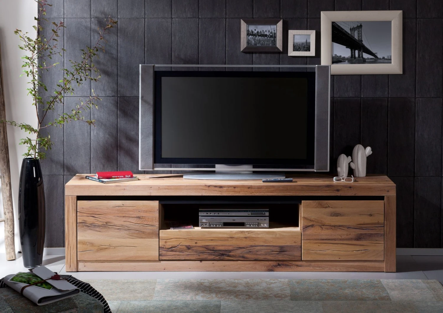 Meuble TV 202x42 Chênes Sauvage Et Lombard Huilé Bois Naturel MONTREUX #105 3 Meuble TV 202x42 Chênes Sauvage Et Lombard Huilé Bois Naturel MONTREUX #105 – Image 3
