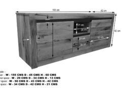 Meuble TV 155x45 Chênes Sauvage Et Lombard Huilé Bianco MONTREUX #314 12 Meuble TV 155x45 Chênes Sauvage Et Lombard Huilé Bianco MONTREUX #314 -Massivmoebel24 48 313 100 0026 8