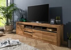 Meuble TV 185x45 Chênes Sauvage Et Lombard Huilé Bois Naturel MONTREUX #130