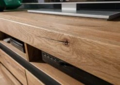 Meuble TV 185x45 Chênes Sauvage Et Lombard Huilé Bois Naturel MONTREUX #130 -Massivmoebel24 48 313 100 0030 6