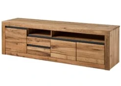 Meuble TV 185x45 Chênes Sauvage Et Lombard Huilé Bois Naturel MONTREUX #130 -Massivmoebel24 48 313 100 0030 9