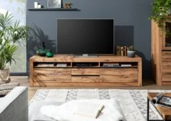 Meuble TV 220x50 Chênes Sauvage Et Lombard Huilé Bois Naturel MONTREUX #040 11 Meuble TV 220x50 Chênes Sauvage Et Lombard Huilé Bois Naturel MONTREUX #040 -Massivmoebel24 48 313 100 0040 3