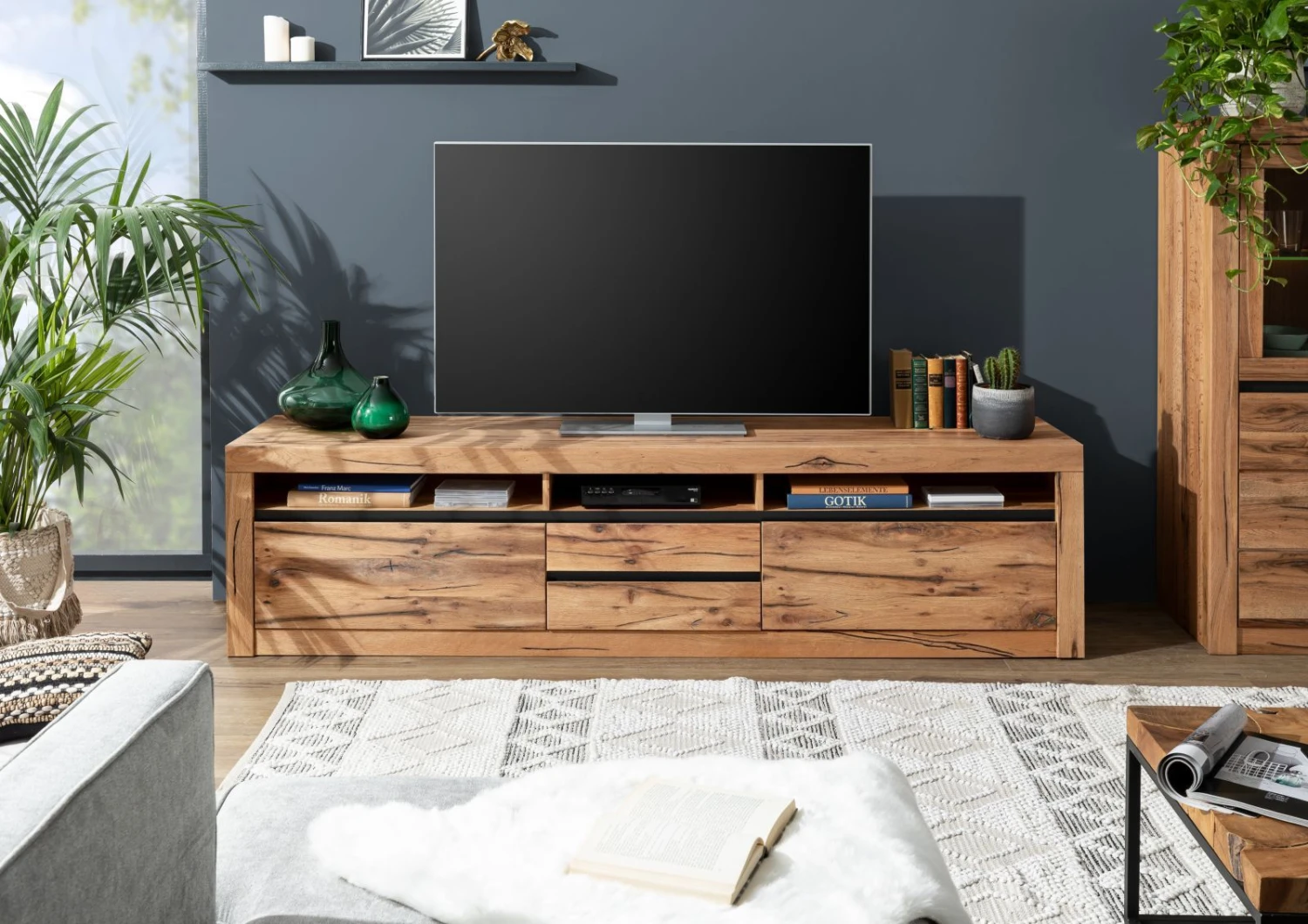 Meuble TV 220x50 Chênes Sauvage Et Lombard Huilé Bois Naturel MONTREUX #040 3 Meuble TV 220x50 Chênes Sauvage Et Lombard Huilé Bois Naturel MONTREUX #040 – Image 3