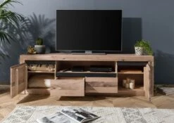 Meuble TV 185x45 Chênes Sauvage Et Lombard Huilé Bianco MONTREUX #231 -Massivmoebel24 48 313 100 1031 4