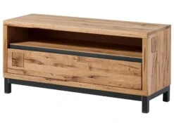 Meuble TV 120x40 Chêne Sauvage Huilé Bois Naturel VILLANDERS #112 -Massivmoebel24 48 313 200 0012 09
