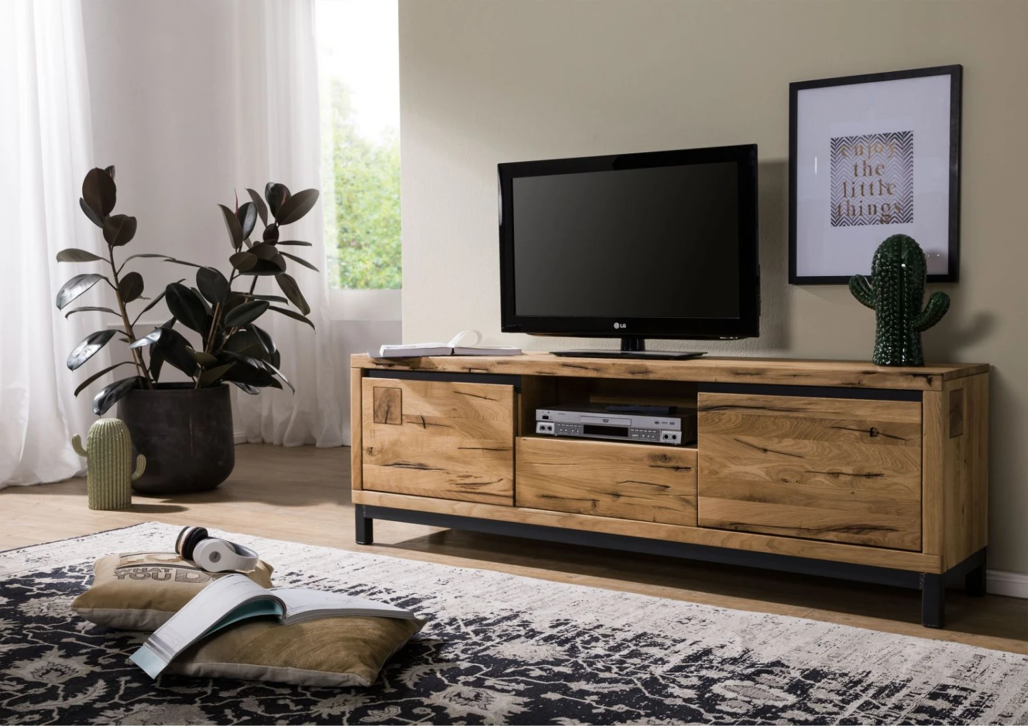 Meuble TV 170x40 Chêne Sauvage Huilé Bois Naturel VILLANDERS #113 1 Meuble TV 170x40 Chêne Sauvage Huilé Bois Naturel VILLANDERS #113