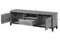 Meuble TV 170x40 Chêne Sauvage Huilé Bois Naturel VILLANDERS #113 17 Meuble TV 170x40 Chêne Sauvage Huilé Bois Naturel VILLANDERS #113 -Massivmoebel24 48 313 200 0013 8