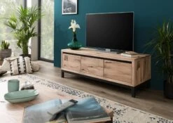 Meuble TV 153x55 Chêne Sauvage Huilé Bianco VILLANDERS #250