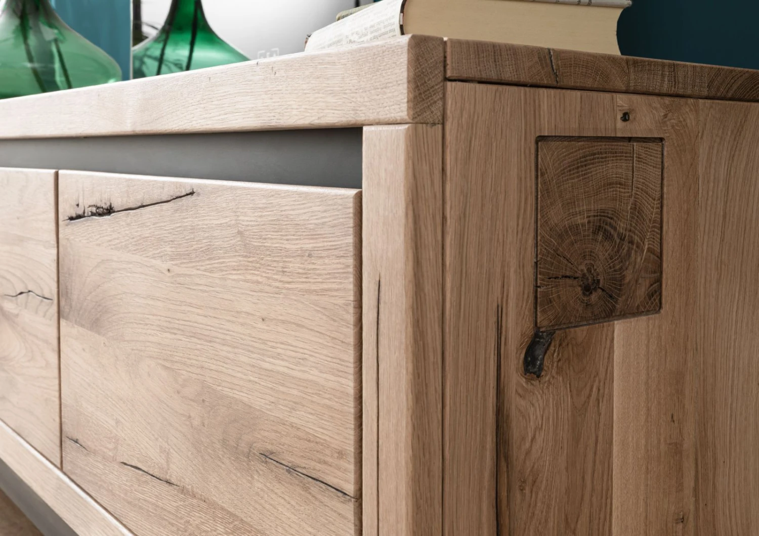 Meuble TV 153x55 Chêne Sauvage Huilé Bianco VILLANDERS #250 5 Meuble TV 153x55 Chêne Sauvage Huilé Bianco VILLANDERS #250 – Image 5