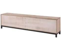 Meuble TV 220x40 Chêne Sauvage Huilé Bianco VILLANDERS #254 -Massivmoebel24 48 313 200 1054 11