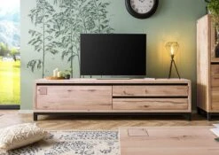 Meuble TV 220x40 Chêne Sauvage Huilé Bianco VILLANDERS #254 -Massivmoebel24 48 313 200 1054 3