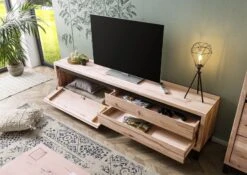 Meuble TV 220x40 Chêne Sauvage Huilé Bianco VILLANDERS #254 -Massivmoebel24 48 313 200 1054 4