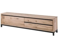 Meuble TV 220x40 Chêne Sauvage Huilé Bianco VILLANDERS #254 -Massivmoebel24 48 313 200 1054 9