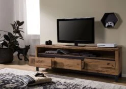 Meuble TV 170x40 Chêne Sauvage Huilé Tabacco Brown VILLANDERS #314 12 Meuble TV 170x40 Chêne Sauvage Huilé Tabacco Brown VILLANDERS #314 -Massivmoebel24 48 313 200 2014 4