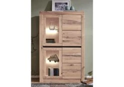 Vitrine 95x42 Chênes Sauvage Et Lombard Huilé Bianco MONTREUX #202 -Massivmoebel24 48 320 100 1002 3