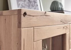 Vitrine 95x42 Chênes Sauvage Et Lombard Huilé Bianco MONTREUX #202 -Massivmoebel24 48 320 100 1002 5