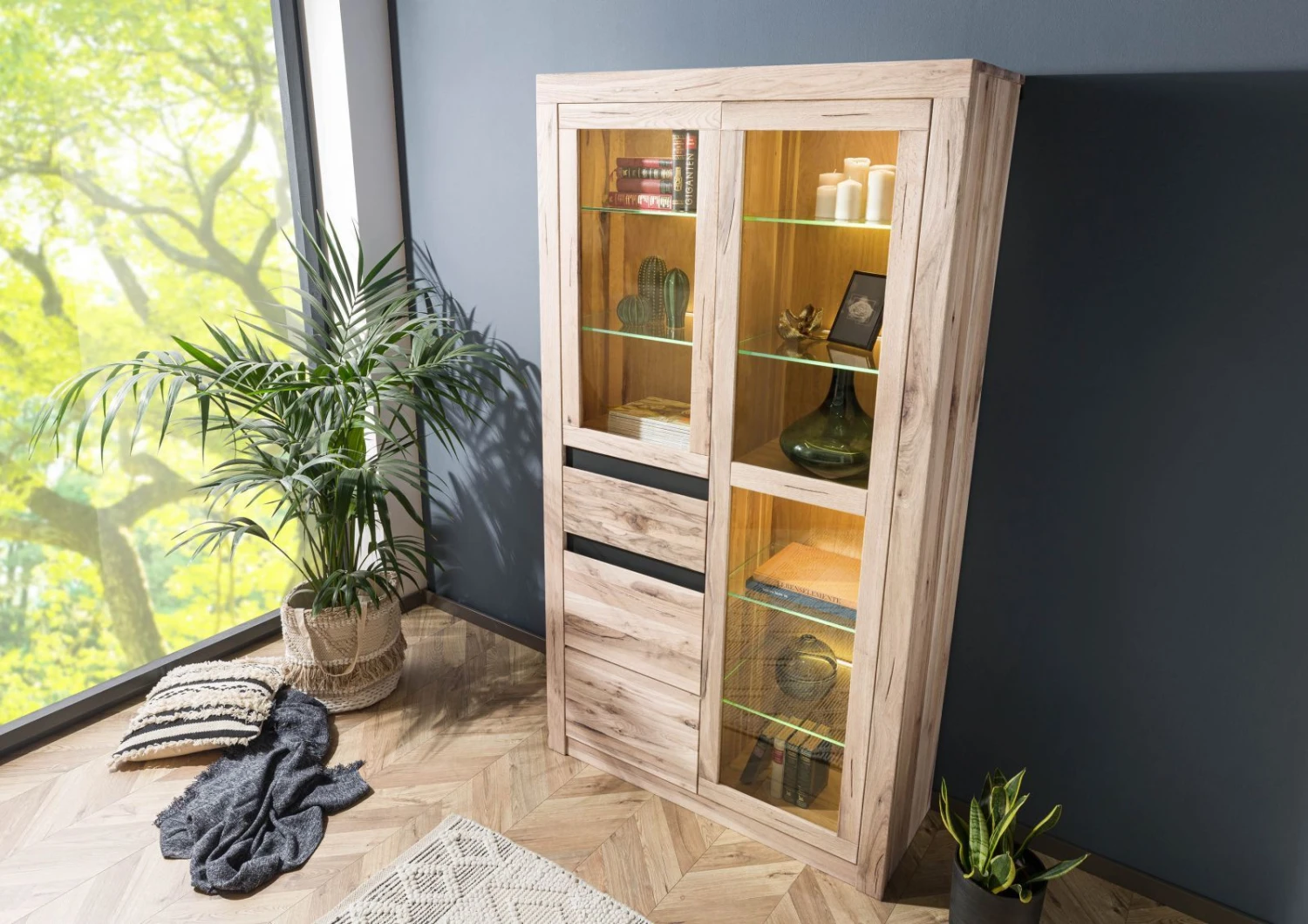 Vitrine 110x42 Chênes Sauvage Et Lombard Huilé Bianco MONTREUX #218 2 Vitrine 110x42 Chênes Sauvage Et Lombard Huilé Bianco MONTREUX #218 – Image 2