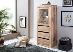 Vitrine 62x42 Chênes Sauvage Et Lombard Huilé Bianco MONTREUX #222