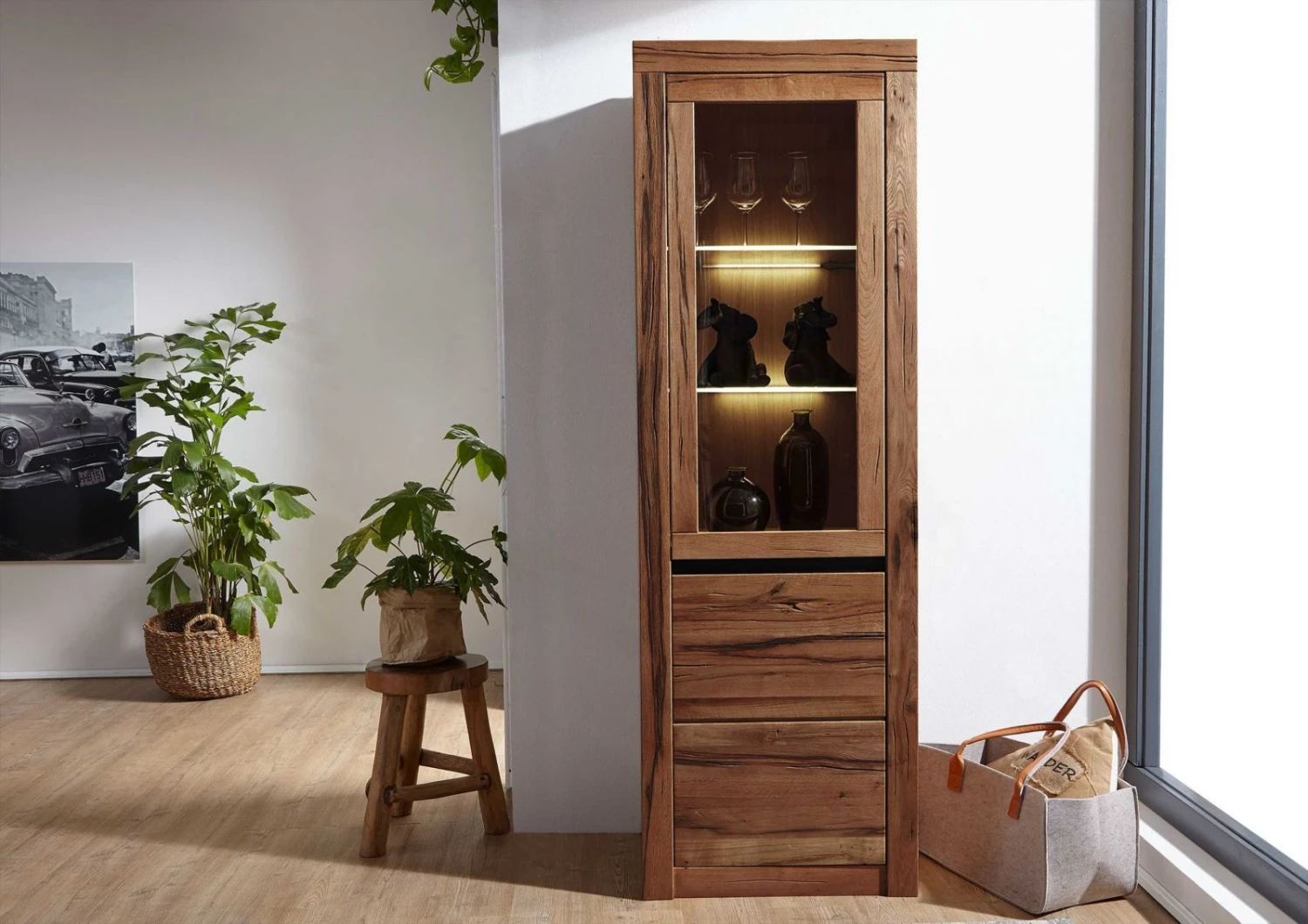 Vitrine 62x42 Chênes Sauvage Et Lombard Huilé Tabacco Brown MONTREUX #320 3 Vitrine 62x42 Chênes Sauvage Et Lombard Huilé Tabacco Brown MONTREUX #320 – Image 3