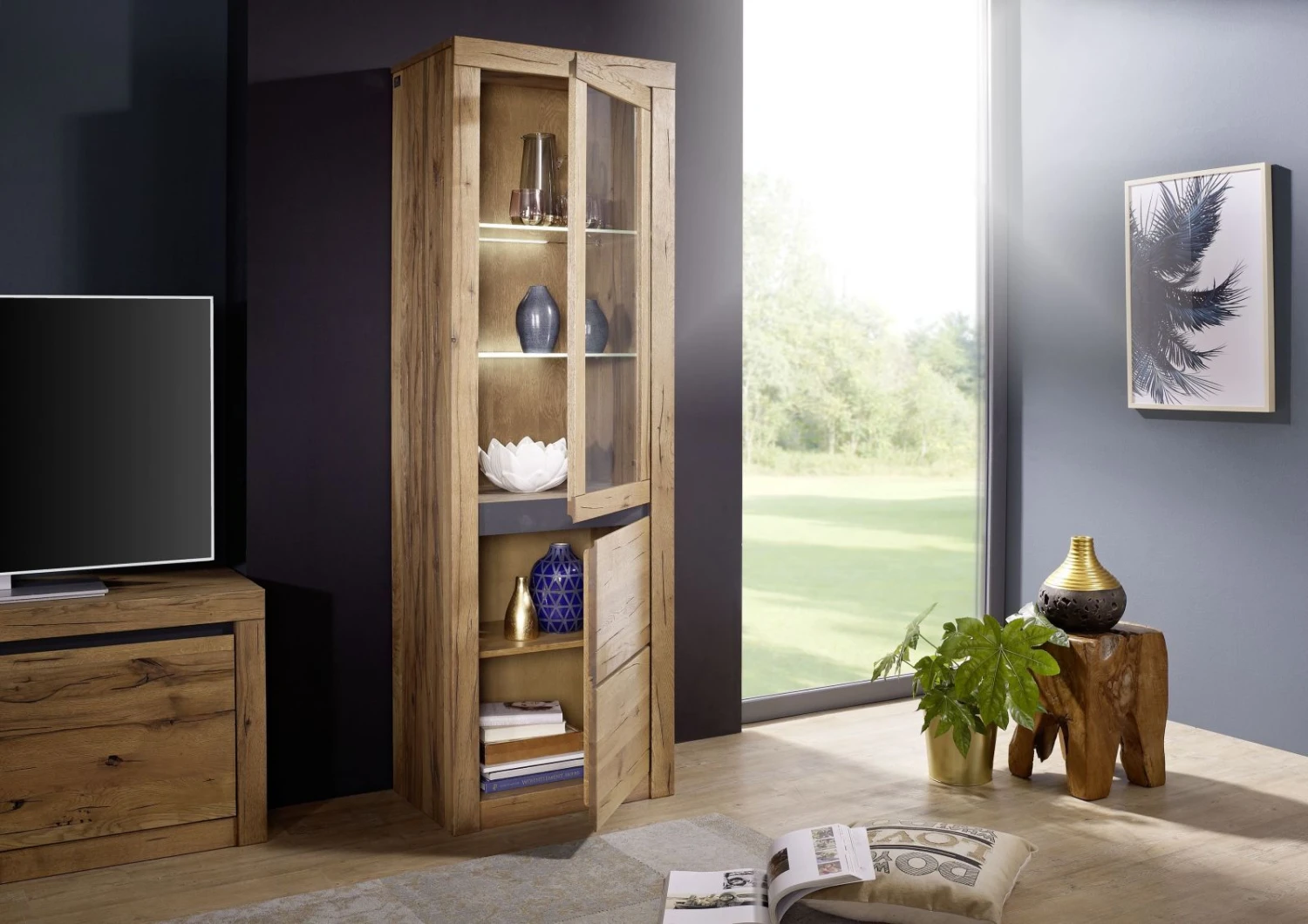 Vitrine 62x42 Chênes Sauvage Et Lombard Huilé Tabacco Brown MONTREUX #320 5 Vitrine 62x42 Chênes Sauvage Et Lombard Huilé Tabacco Brown MONTREUX #320 – Image 5