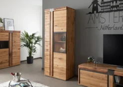 Vitrine 80x45 Chênes Sauvage Et Lombard Huilé Bois Naturel NEW AMSTERDAM #08