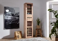 Étagère à Vin 42x35 Chênes Sauvage Et Lombard Huilé Bianco MONTREUX #225