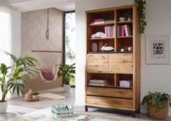 Bibliothèque 100x40 Chêne Sauvage Huilé Bois Naturel VILLANDERS #138