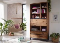 Bibliothèque 100x40 Chêne Sauvage Huilé Tabacco Brown VILLANDERS #338