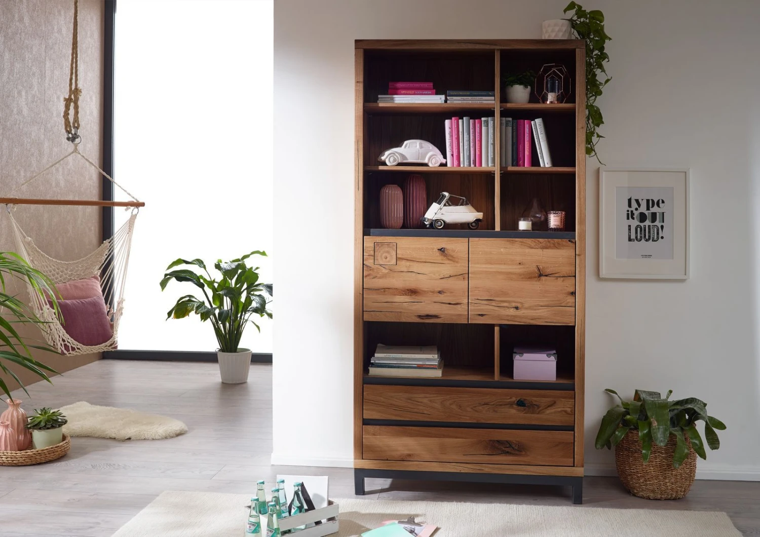 Bibliothèque 100x40 Chêne Sauvage Huilé Tabacco Brown VILLANDERS #338 3 Bibliothèque 100x40 Chêne Sauvage Huilé Tabacco Brown VILLANDERS #338 – Image 3