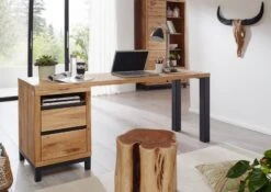 Bureau 180x55 Chêne Sauvage Huilé Bois Naturel VILLANDERS #141