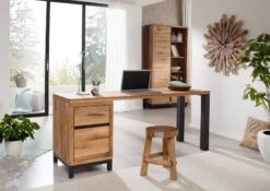 Bureau 220x55 Chêne Sauvage Huilé Bois Naturel VILLANDERS #145