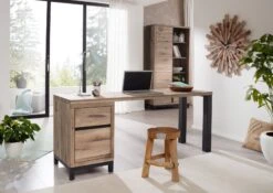 Bureau 150x55 Chêne Sauvage Huilé Bianco VILLANDERS #243