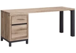 Bureau 220x55 Chêne Sauvage Huilé Bianco VILLANDERS #245 -Massivmoebel24 48 360 200 1045 9